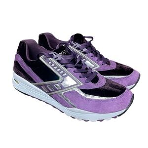 BROOKS Regent Shoes Sneakers Purple Velvet Chrome Silver Women Size 10